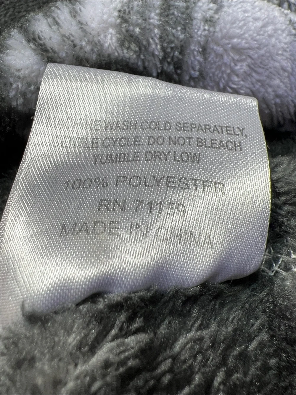 New Home Plush Elephant Print Throw Blanket - Gray and White